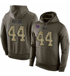 NFL Nike New York Giants 44 Doug Kotar Green Salute To Service Mens Pullover Hoodie