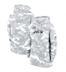 Women New York Jets 2024 Arctic Camo Salute To Service Club Fleece Pullover Hoodie