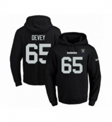 Football Mens Oakland Raiders 65 Jordan Devey Black Name Number Pullover Hoodie