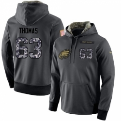 NFL Mens Nike Philadelphia Eagles 63 Dallas Thomas Stitched Black Anthracite Salute to Service Player Performance Hoodie