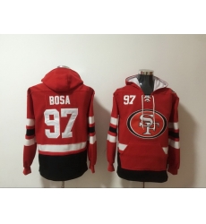 Men Nike San Francisco 49ers Nick Bosa 97 NFL Winter Thick Hoodie