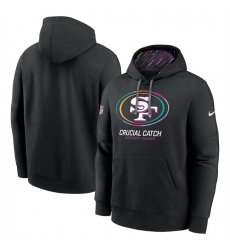 Men San Francisco 49ers Black 2024 Crucial Catch Club Pullover Hoodie