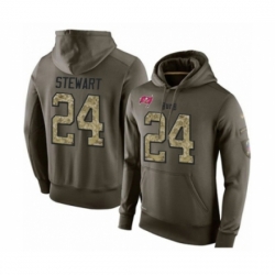 Football Mens Tampa Bay Buccaneers 24 Darian Stewart Green Salute To Service Pullover Hoodie