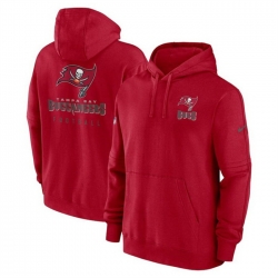 Men Tampa Bay Buccaneers Red Sideline Club Fleece Pullover Hoodie