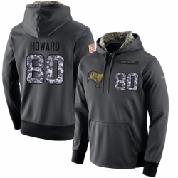 NFL Mens Nike Tampa Bay Buccaneers 80 O J Howard Stitched Black Anthracite Salute to Service Player Performance Hoodie