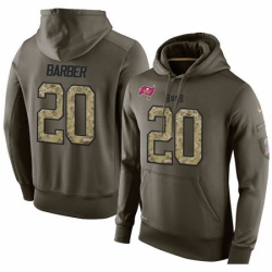 NFL Nike Tampa Bay Buccaneers 20 Ronde Barber Green Salute To Service Mens Pullover Hoodie