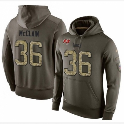 NFL Nike Tampa Bay Buccaneers 36 Robert McClain Green Salute To Service Mens Pullover Hoodie