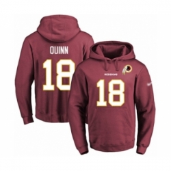 Football Mens Washington Redskins 18 Trey Quinn Red Name Number Pullover Hoodie