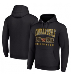 Men Washington Commanders Black Throwback Logo Pullover Hoodie