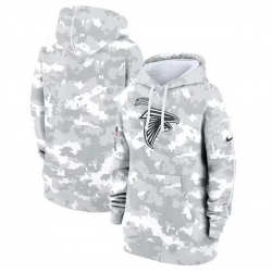 Women Atlanta Falcons 2024 Arctic Camo Salute To Service Club Fleece Pullover Hoodie