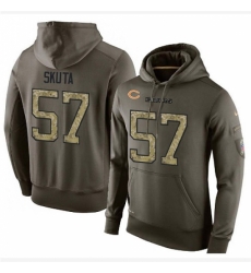 NFL Nike Chicago Bears 57 Dan Skuta Green Salute To Service Mens Pullover Hoodie