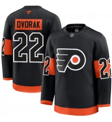Men Philadelphia Flyers 22 Christian Dvorak Black 2024 25 Alternate stitched Hockey Jersey