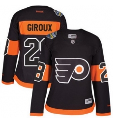 Flyers #28 Claude Giroux Black 2017 Stadium Series Womens Stitched NHL Jersey