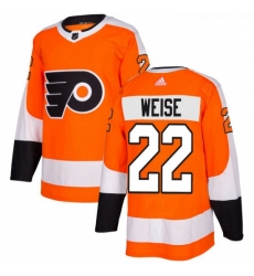 Youth Adidas Philadelphia Flyers 22 Dale Weise Premier Orange Home NHL Jersey 