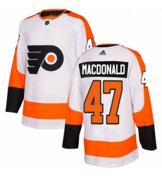 Youth Adidas Philadelphia Flyers 47 Andrew MacDonald Authentic White Away NHL Jersey 