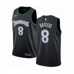 Mens Nike Minnesota Timberwolves 8 Jerryd Bayless Authentic Black Hardwood Classics Jersey 