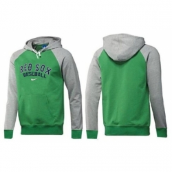 MLB Men Nike Boston Red Sox Pullover Hoodie GreenGrey