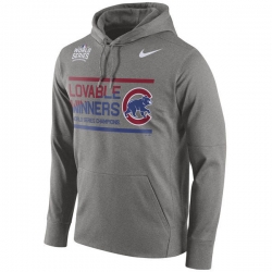 Men Chicago Cubs Grey 2016 World Series Champions Men Hoodie2