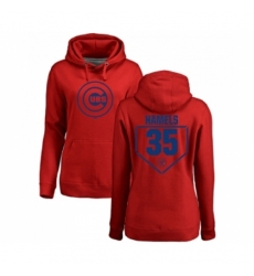 Baseball Women Chicago Cubs 35 Cole Hamels Red RBI Pullover Hoodie