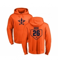 Men MLB Nike Houston Astros 26 Anthony Gose Orange RBI Pullover Hoodie