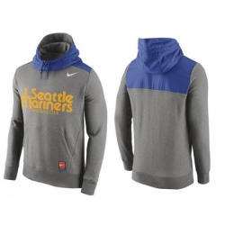 MLB Men Seattle Mariners Nike Gray Hybrid Hoodie