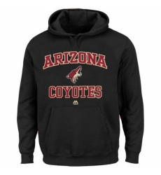 NHL Mens Arizona Coyotes Majestic Heart Soul Hoodie Black