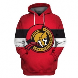 Men Ottawa Senators Red All Stitched Hooded Sweatshirt