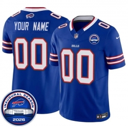 Men Buffalo Bills Active Player Custom Blue F U S E  2026 Inaugural Season at Highmark Stadium Stitched Football Jersey