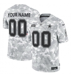 Men Dallas Cowboys Active Player Custom 2024 F U S E Arctic Camo Salute To Service Limited Stitched Football Jersey