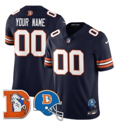 Men Denver Broncos Active Player Custom Navy F U S E  Throwback Vapor Limited Stitched Football Jersey
