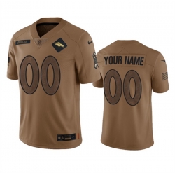 Men Women youth Denver Broncos Active Player Custom 2023 Brown Salute To Service Limited Stitched Football Jersey