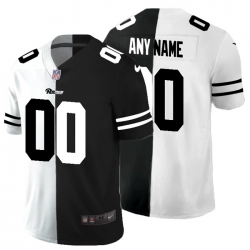 Men Women Youth Toddler Los Angeles Rams Custom Men Black V White Peace Split Nike Vapor Untouchable Limited NFL Jersey