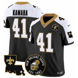 Customized New Orleans Saints Black F U S E EST 1967 Patch Vapor Stitched Jersey