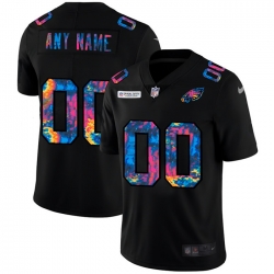 Men Women Youth Toddler Philadelphia Eagles Custom Men Nike Multi Color Black 2020 NFL Crucial Catch Vapor Untouchable Limited Jersey