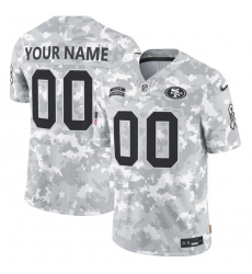 Men San Francisco 49ers Active Player Custom 2024 F U S E Arctic Camo Salute To Service Limited Stitched Football Jersey