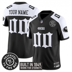 Men San Francisco 49ers Active Player Custom Black Alternate F U S E   Fog City Gothic Edition  Vapor Limited Stitched Football Jersey