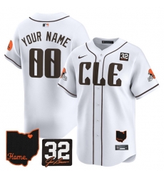 Men Cleveland Browns ACTIVE PLAYER Custom White 2025 Jim Brown Memorial Home Patch Vapor Limited Stitched Jersey Men Cleveland Browns ACTIVE PLAYER Custom White 2025 Jim Brown Memorial Home Patch Vapor Limited Stitched Jersey