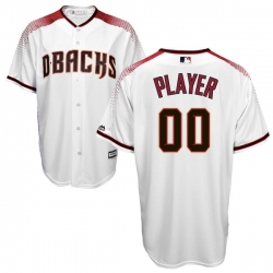 Men Women Youth All Size Arizona Diamondbacks Majestic White Sedona Red Cool Base Custom Jersey