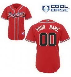 Men Women Youth All Size Atlanta Braves Cool Base Custom Jerseys Red