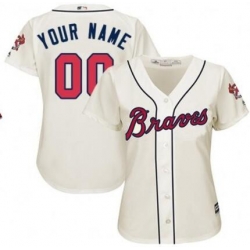 Men Women Youth All Size Atlanta Braves Cool Base Custom Jerseys White II