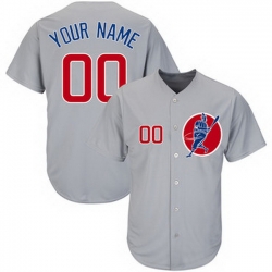 Men Women Youth Toddler All Size Chicago Cubs Gray Customized Cool Base New Design Jersey