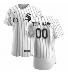 Men Women Youth Toddler Chicago Ｗhite Sox White Strips Custom Nike MLB Flex Base Jersey