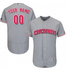 Men Women Youth All Size Cincinnati Reds Custom Flex Base Jersey Grey