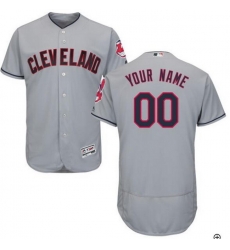 Men Women Youth All Size Cleveland Indians Custom Flex Base Jersey Grey