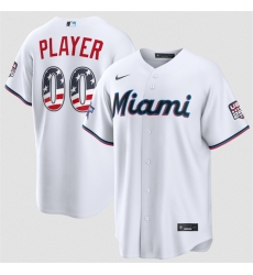 Men Miami Marlins Active Player Custom White 2026 All Star Edition Stars Stripes Stadium Pick A Player Stitched Baseball Jersey Men Miami Marlins Active Player Custom White 2026 All Star Edition Stars Stripes Stadium Pick A Player Stitched Baseball Jersey