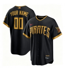Men Pittsburgh Pirates Nike Black 2026 City Connect Stadium Custom Jersey