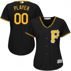 Men Women Youth All Size Pittsburgh Pirates Cool Base Custom Jersey Black