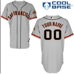 Men Women Youth All Size San Francisco Giants Majestic Grey Alternate 2017 Cool Base Custom Jersey 3