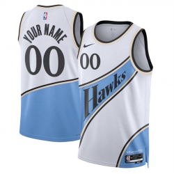 Men Atlanta Hawks Active Player Custom White 2024 25 City Edition Stitched Jersey