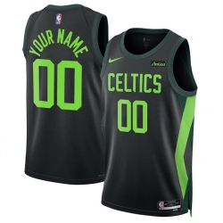 Men Boston Celtics Active Player Custom Black 2024 25 City Edition Stitched Basketball Jersey